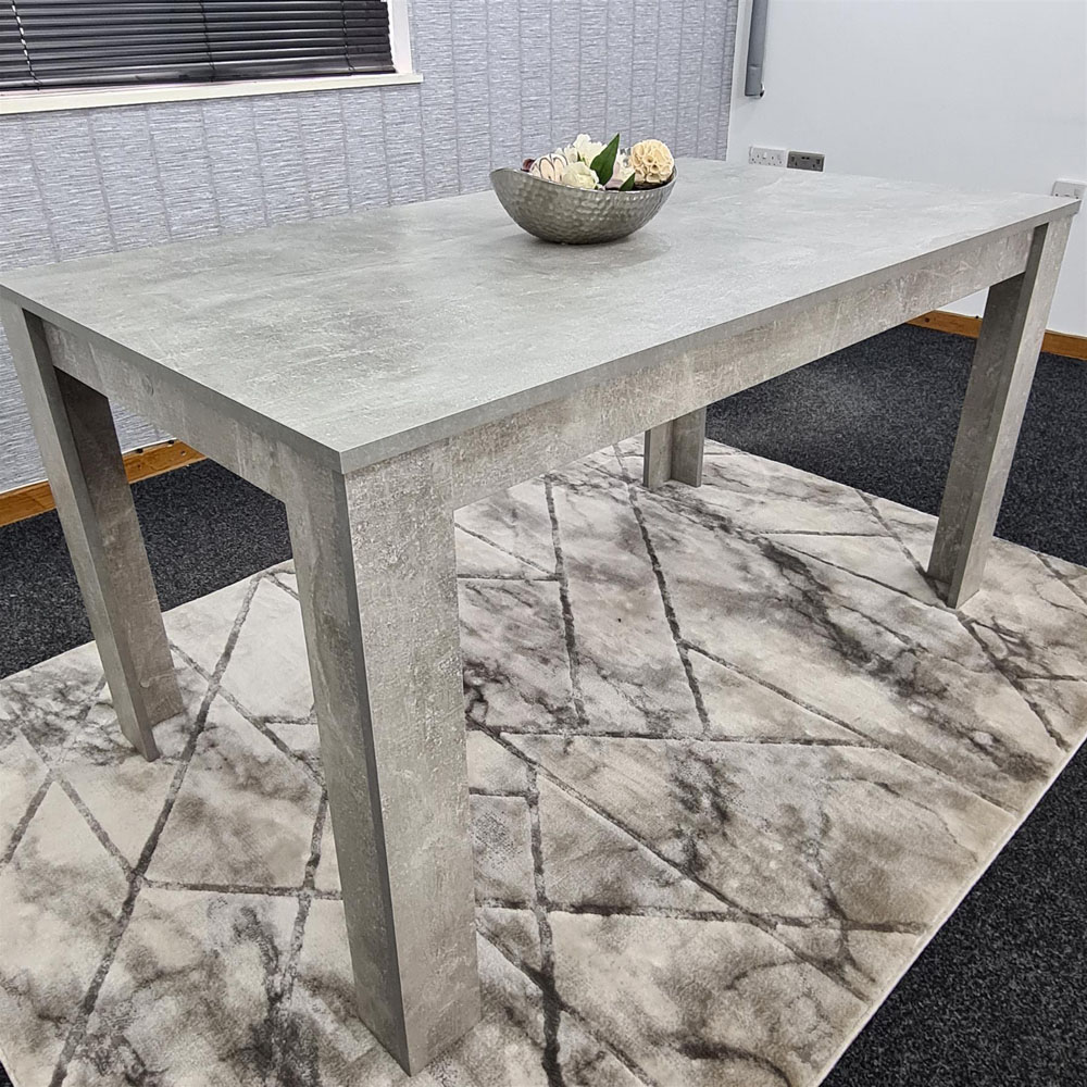 Portland 6 Seater Black and Grey Dining Table Set with Padded Bench and Velvet Chairs Image 2