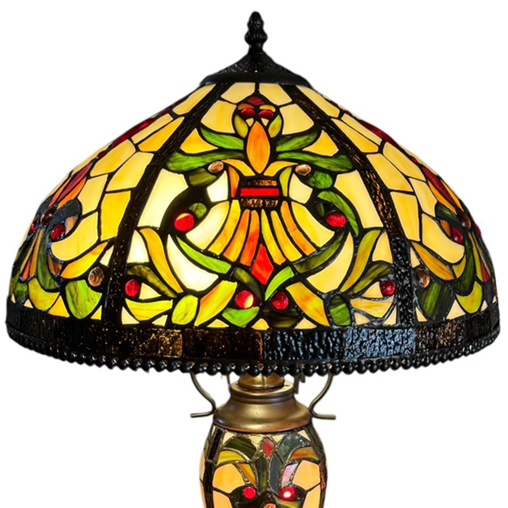 Acacia Home Tiffany Shade Double Table Lamp 40.6cm Image 2