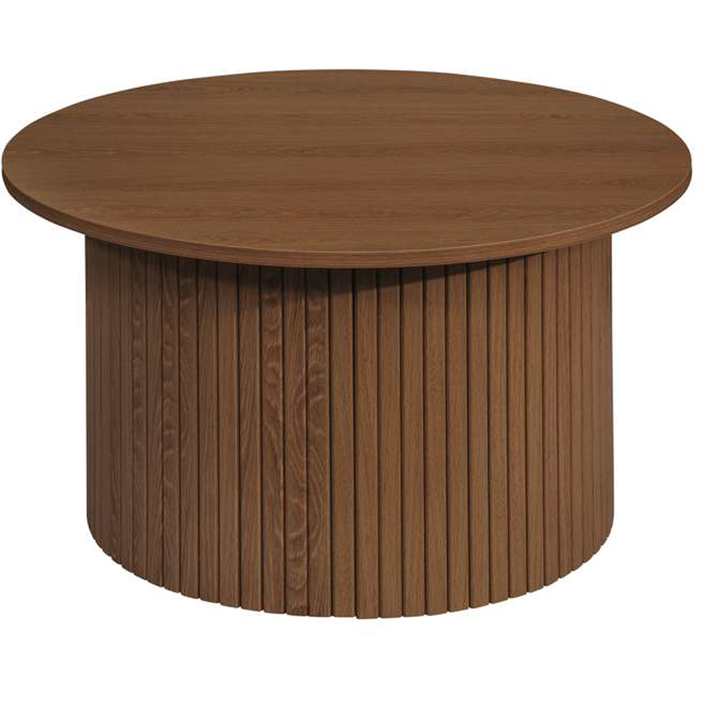 Birlea Axel Walnut Round Fluted Coffee Table Image 2