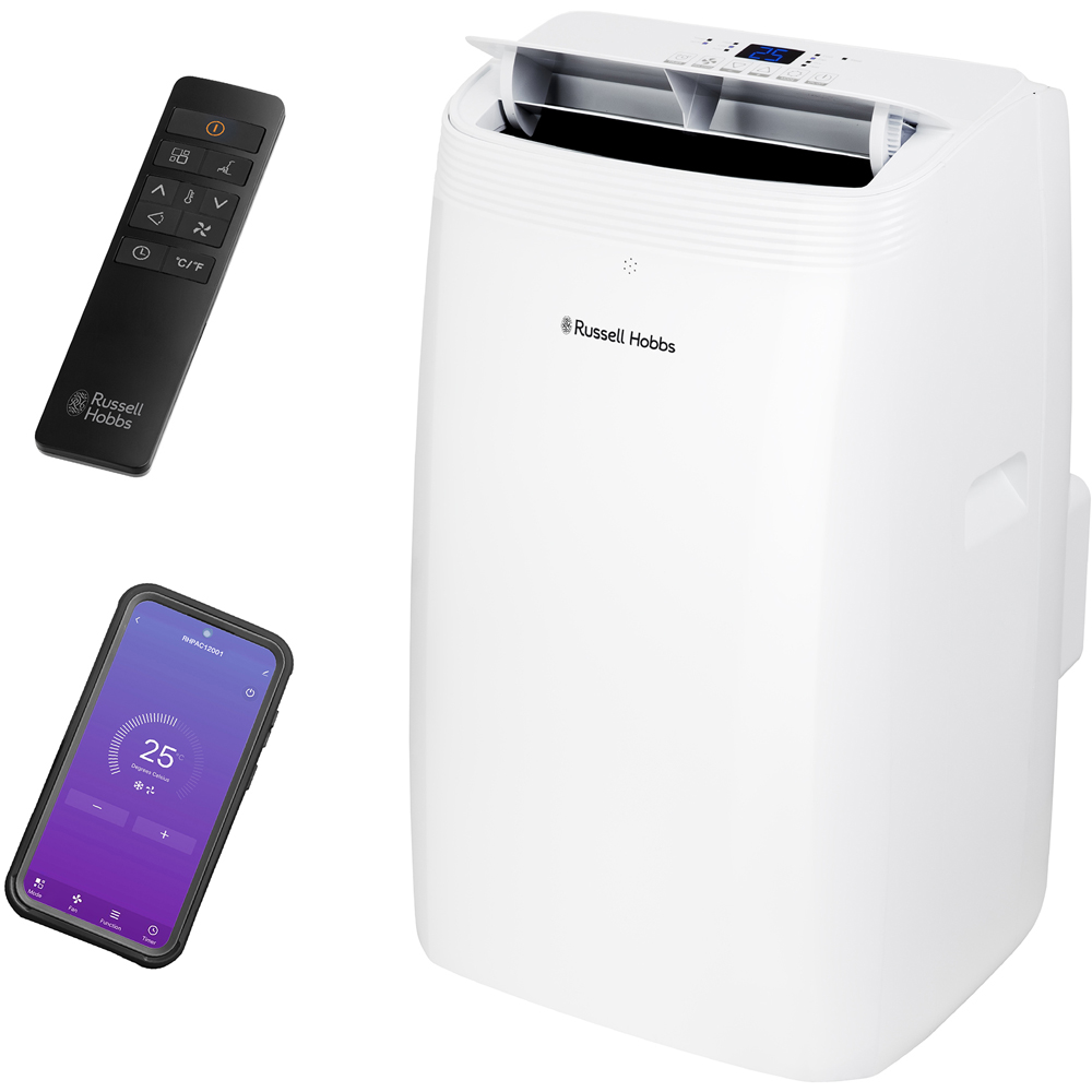 Russell Hobbs White 12000BTU Portable Air Conditioner and Heater with Dehumidifier Image 2