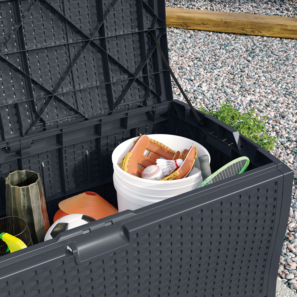 Suncast Missouri 276L Cyberspace Grey Storage Box Image 3