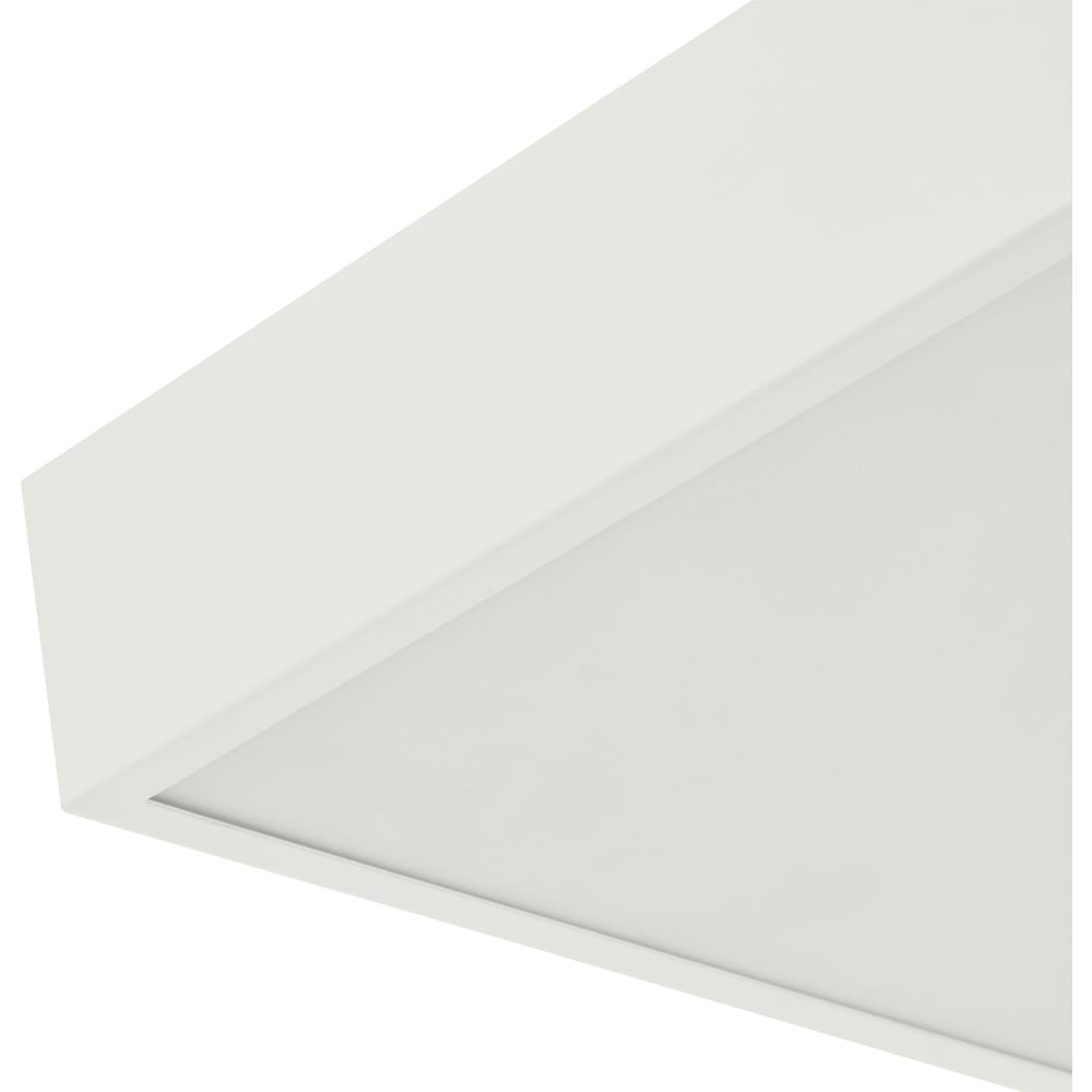 Happy Homewares Matte White Bright LED Flush Square Ceiling Light Image 4