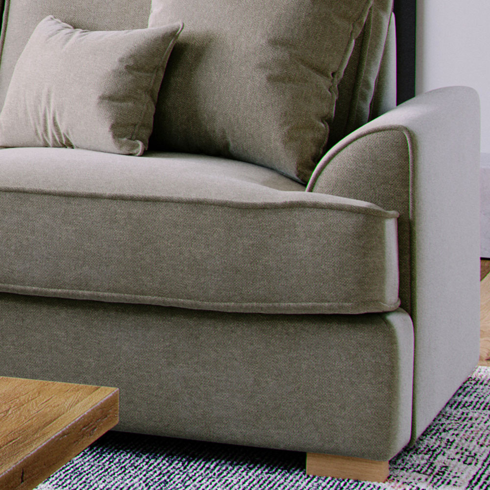 Alba City 4 Seater Fossil Fabric Sofa Image 4