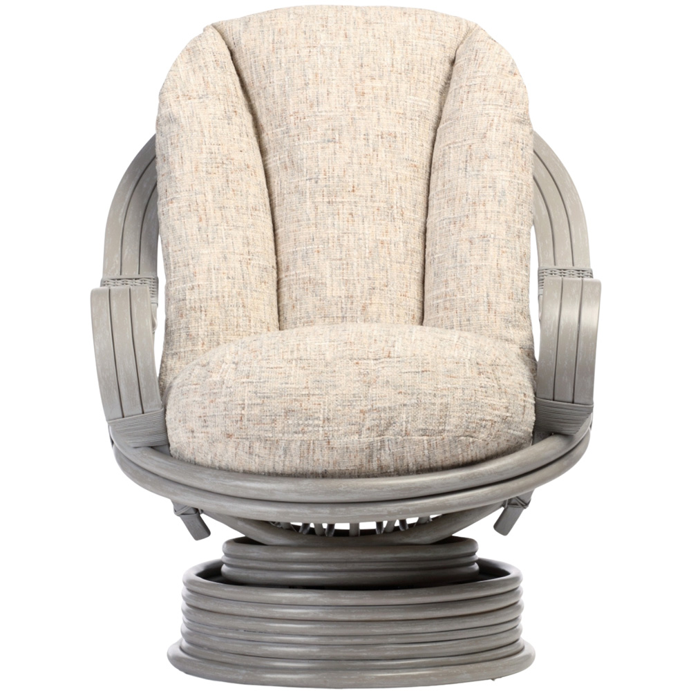 Desser Furniture Madrid Grey Natural Rattan Laminated Farrow Swivel Rocking Chair Image 3