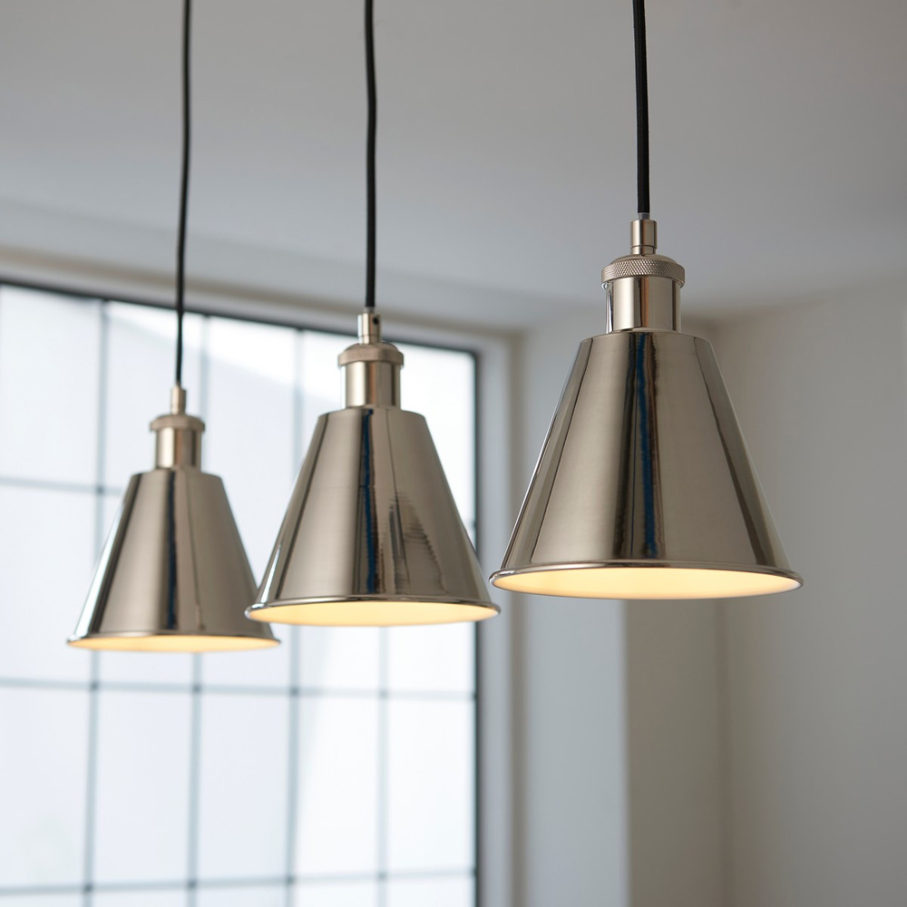 Merano Brescia Bright Nickel Pendant Ceiling Lamp Image 6