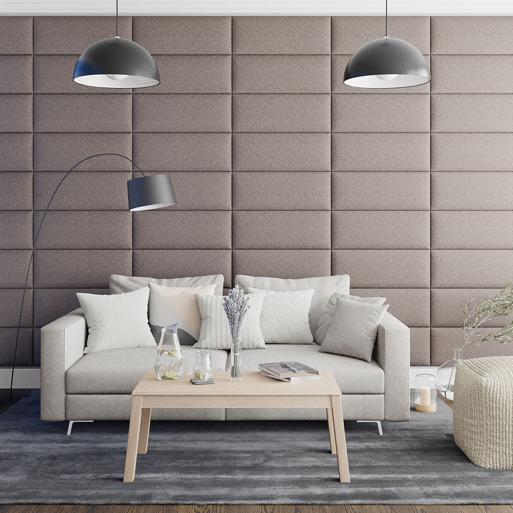 Aspire EasyMount Mineral Yorkshire Knit Upholstered Wall Mounted Headboard Panels 8 Pack Image 3