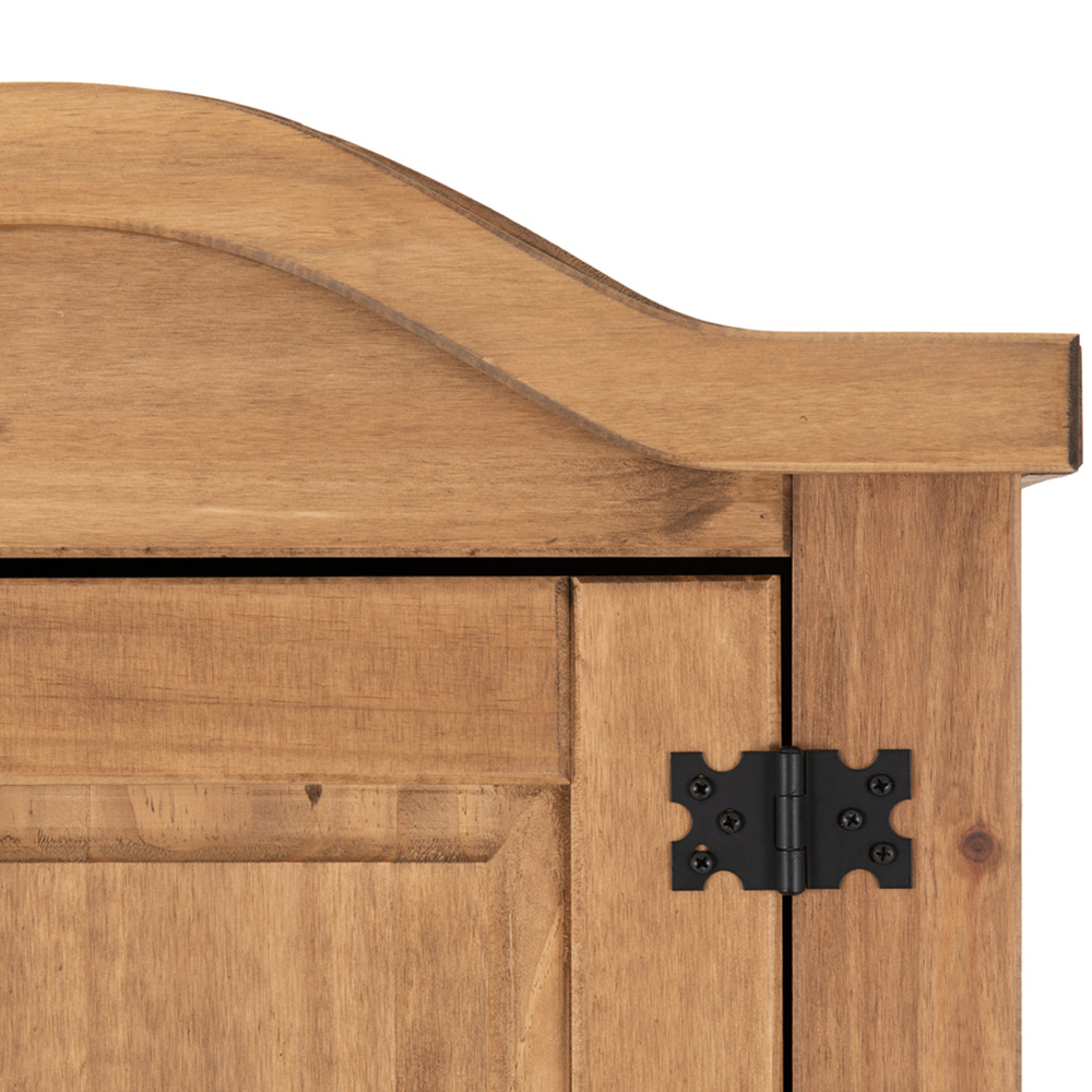 Seconique Corona Single Door Distressed Waxed Pine Wardrobe Image 6