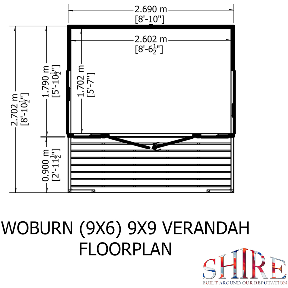 Shire Woburn 9 x 9ft Shiplap Garden Shed Image 7