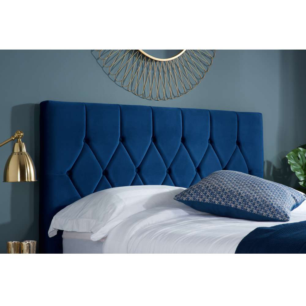 Loxley King Size Blue Fabric Bed Image 8