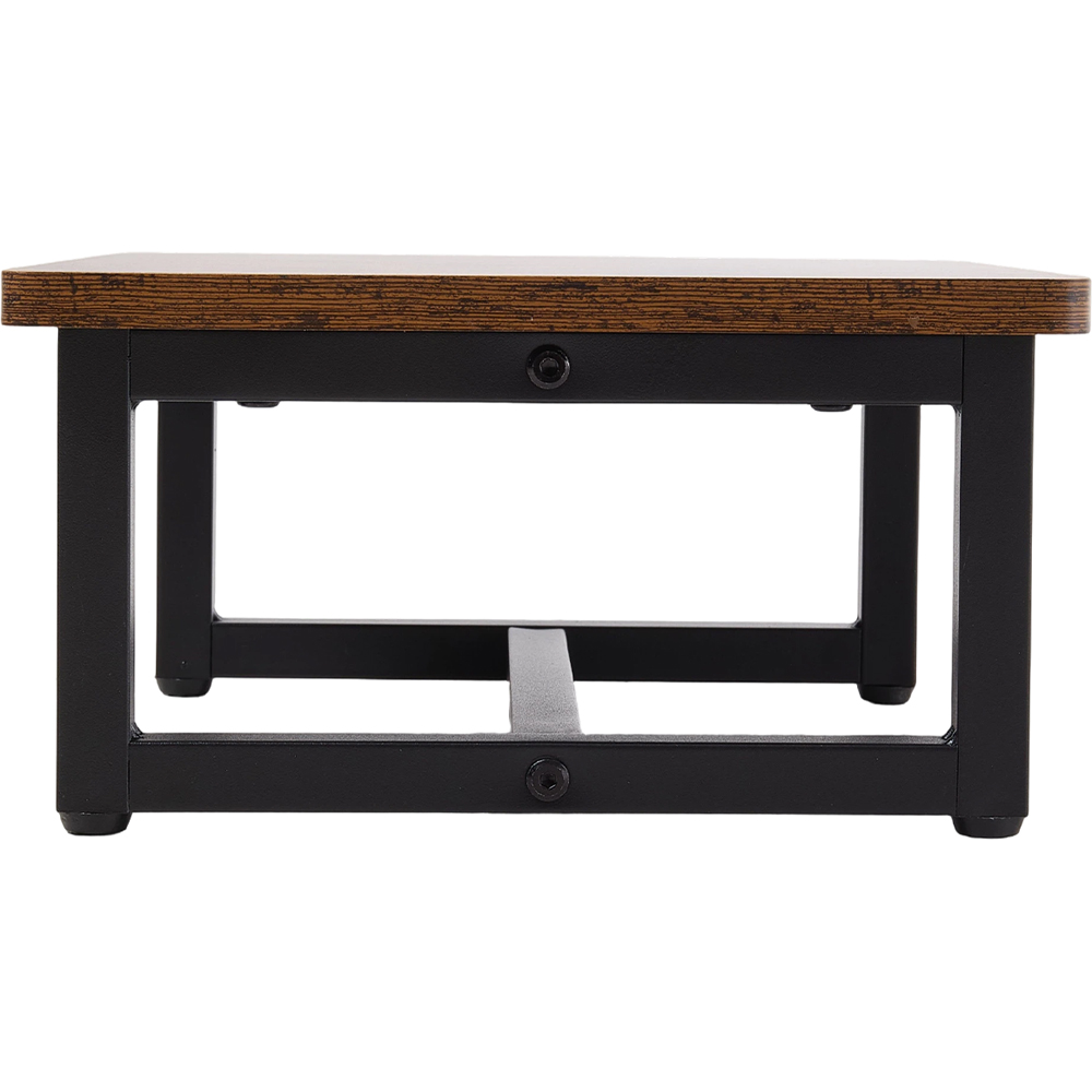Living and Home Brown and Black Rustic Wood Grain Step Stool Image 4