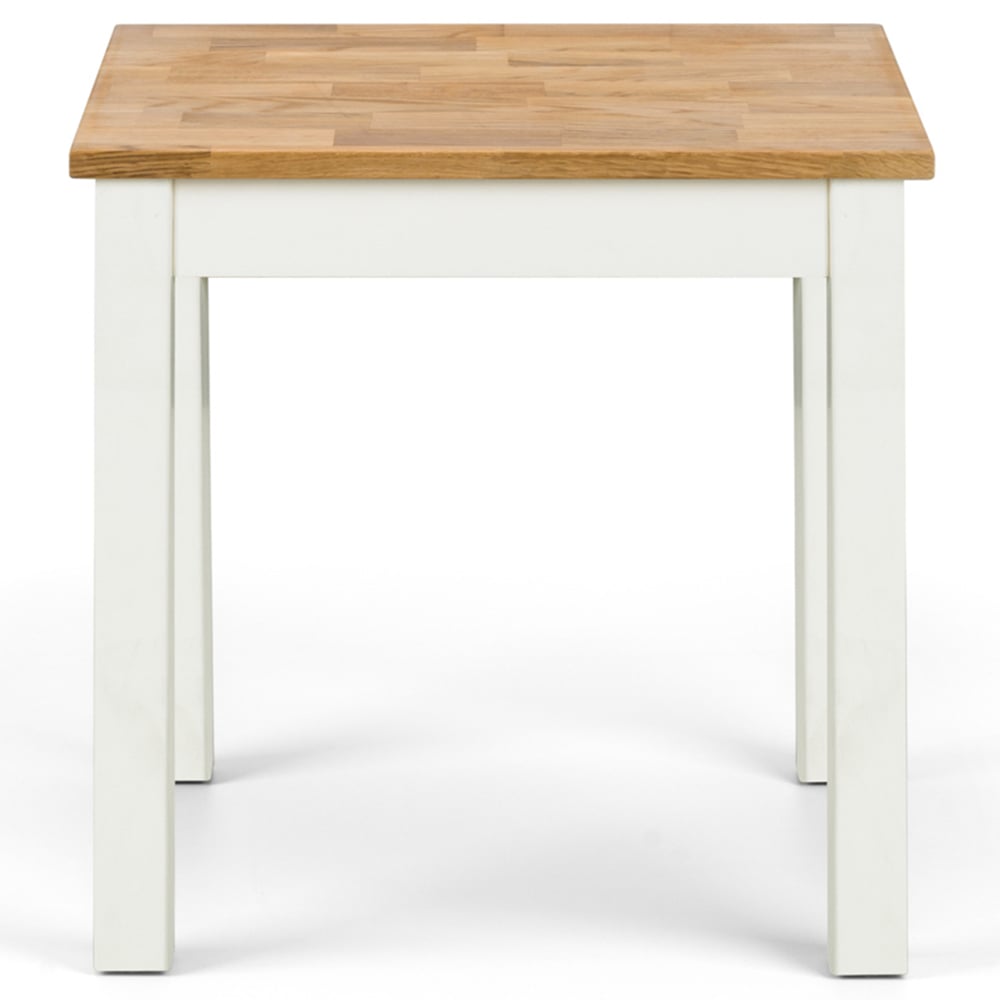 Julian Bowen Coxmoor Ivory and Oak Lamp Table Image 3