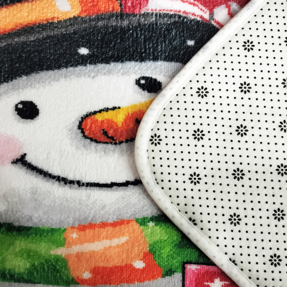 Noel Square Red Snowman Gifts Xmas Bath Set 2 Piece Image 3