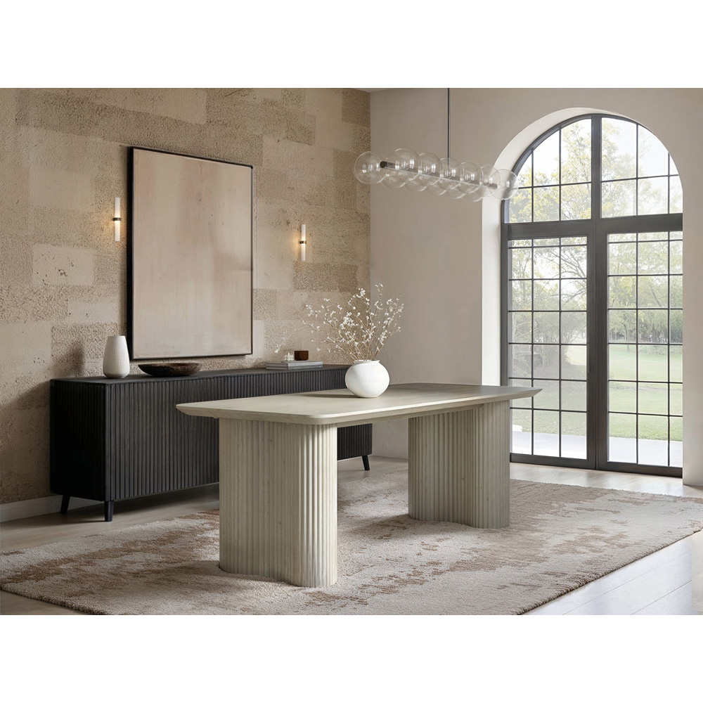 SOLACE+CO Zoya Aiko Beige 4 Seater Dining Set Image 2