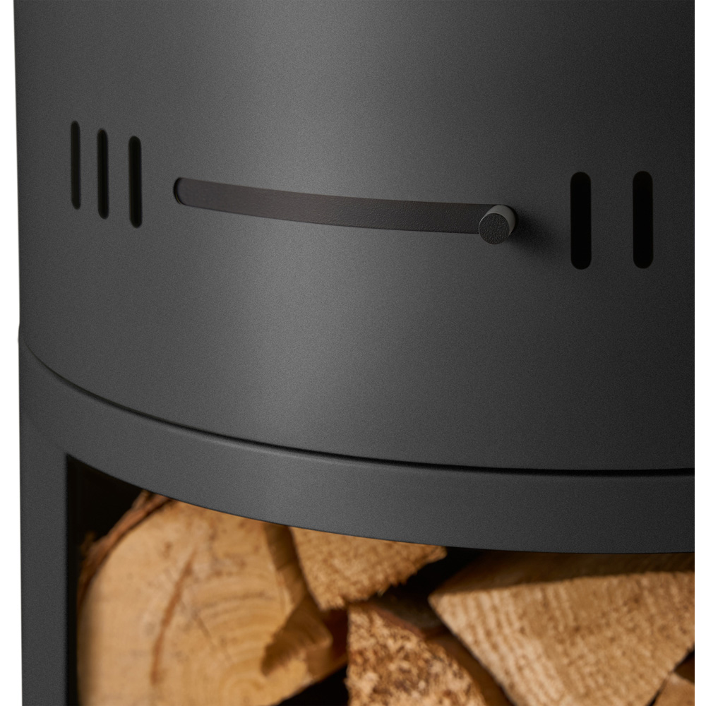 Sureflame Barilo Matte Black Bio Ethanol Stove with Log Storage 3000W Image 5