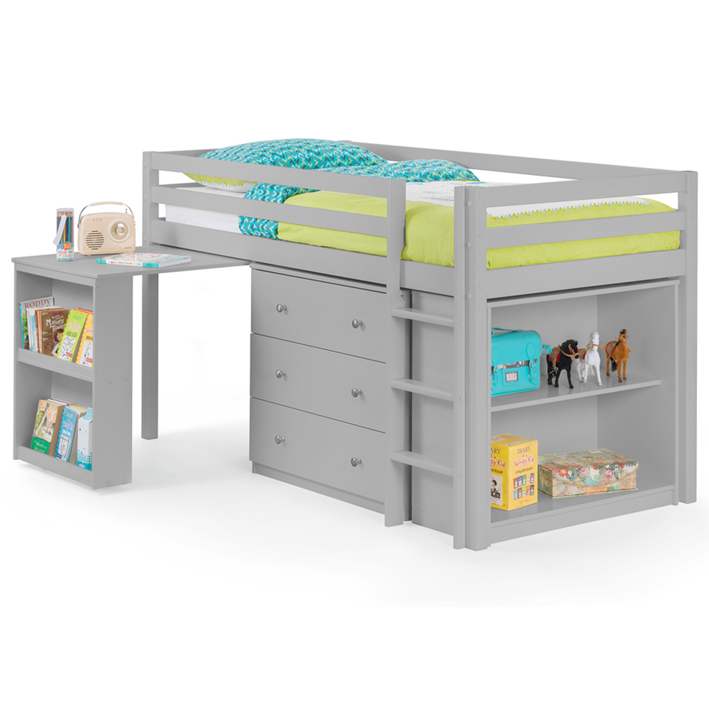 Julian Bowen Roxy Single Dove Grey Mid Sleeper Workstation Image 3