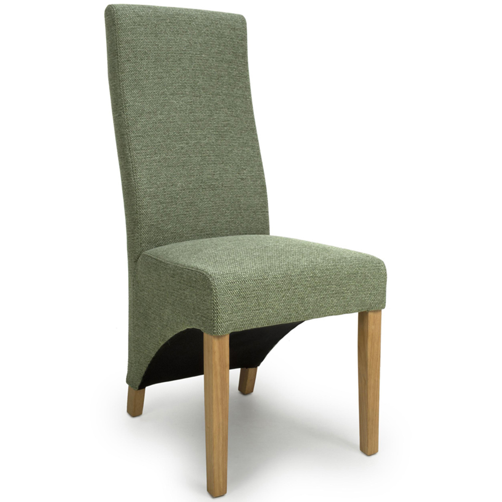Shankar Baxter Set of 2 Green Weave Dining Chair Image 2
