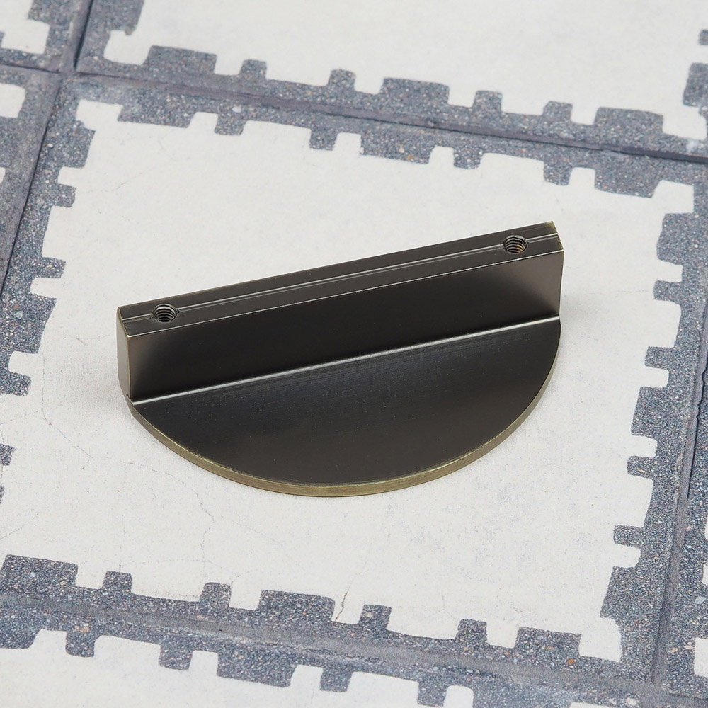 Handle & Home Antique Brass Half Moon Handle 64mm Image 5