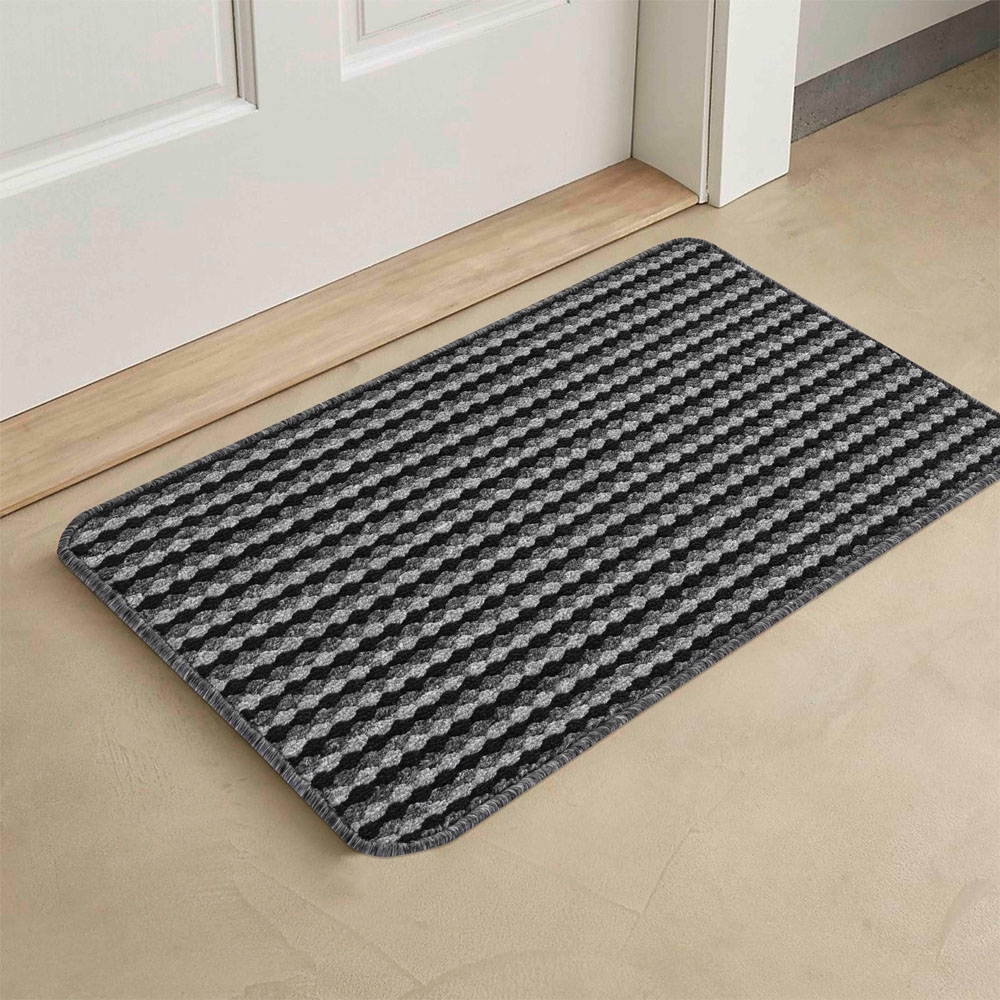 Desire Rugs Eden Anthracite Non Slip Door Mat 90 x 150cm Image 5