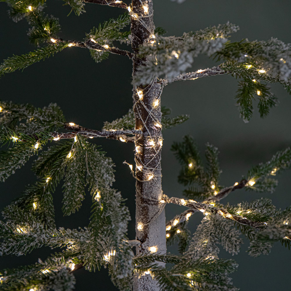 Samuel Alexander 240 Warm White LED Snow Flocked Pine Pre-Lit Artificial Christmas Tree 5ft Image 5