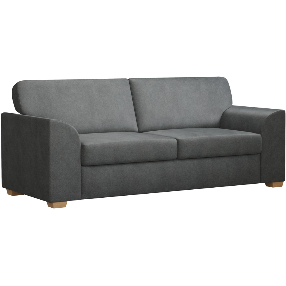 Modo 5 Seater Steel Plush Velvet Fixed Back Sofa Set Image 2