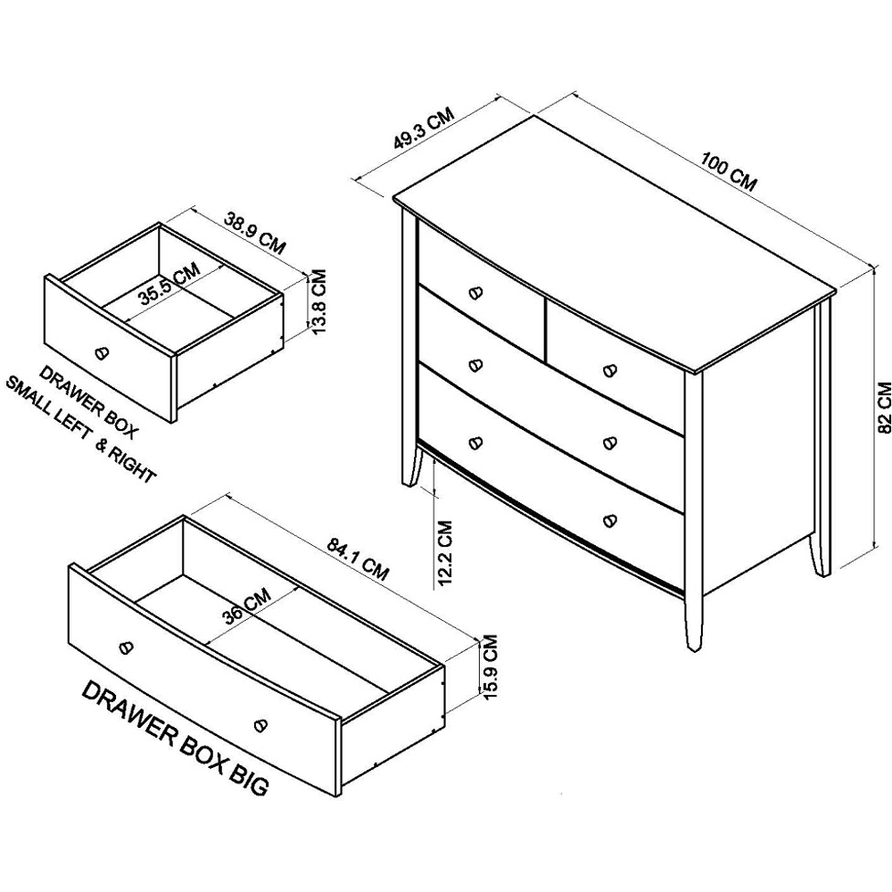 Bentley Designs Whitby 4 Drawer Scandi Oak and Soft Grey Chest of Drawer Image 4