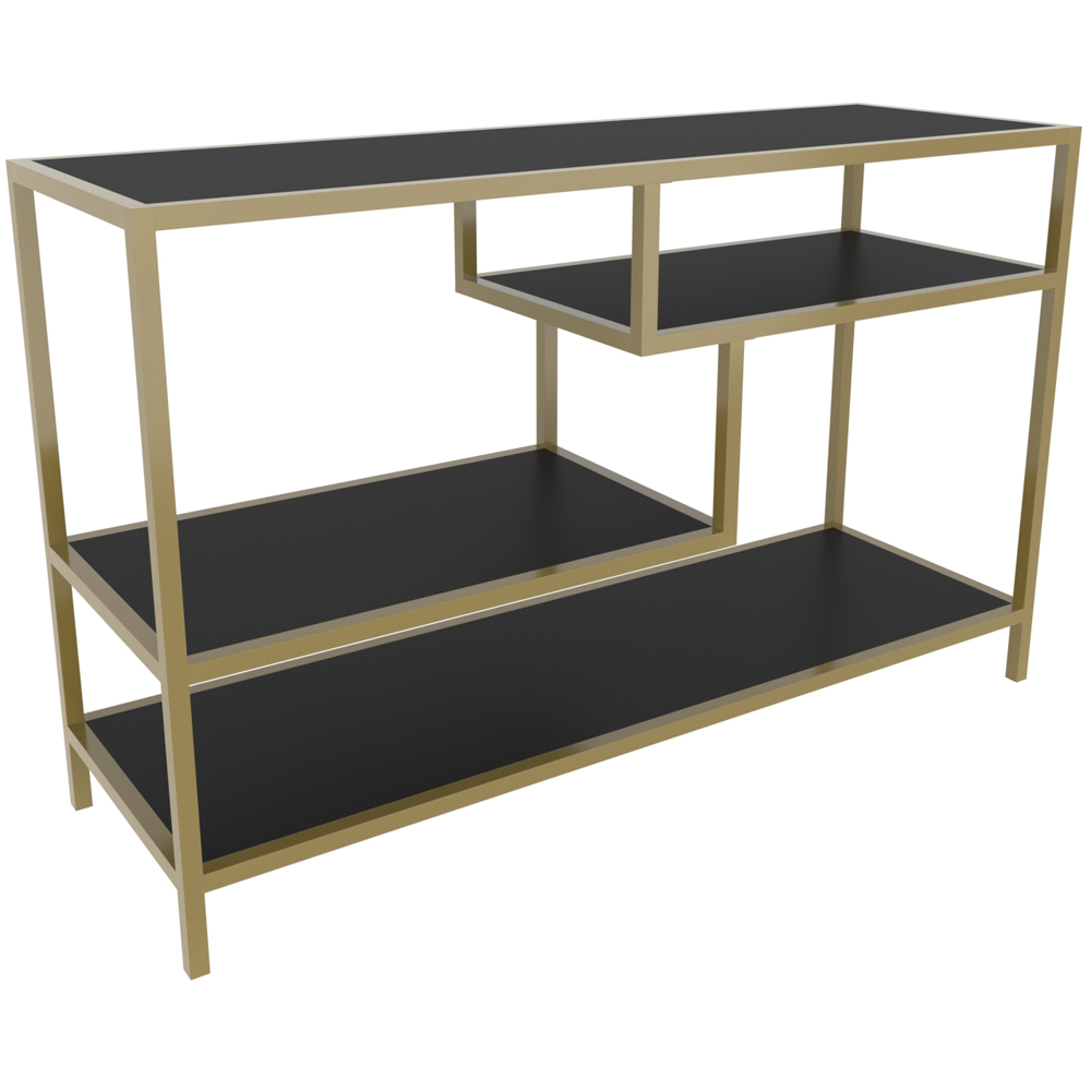 Decorotika Robins Industrial Gold and Grey TV Stand Image 3
