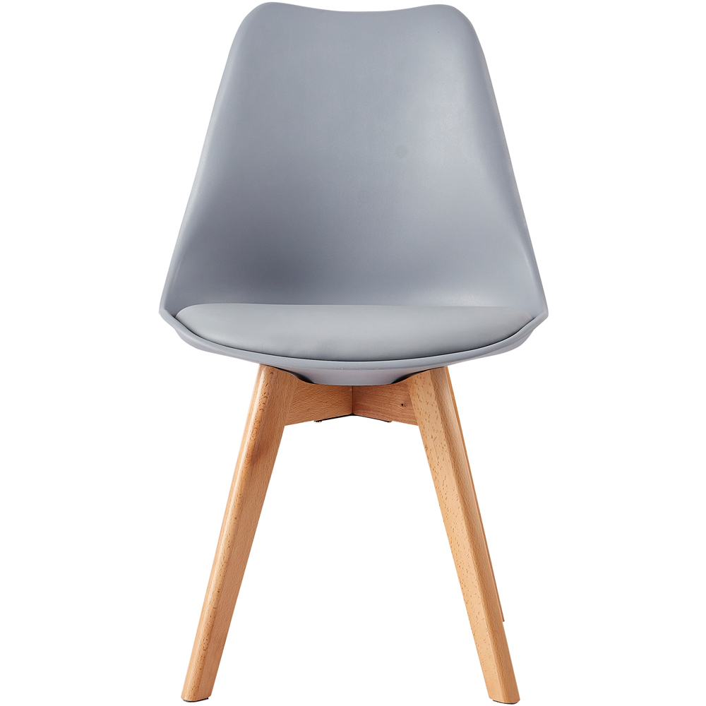 Eva Set of 2 Grey Padded Dining Chairs Image 3