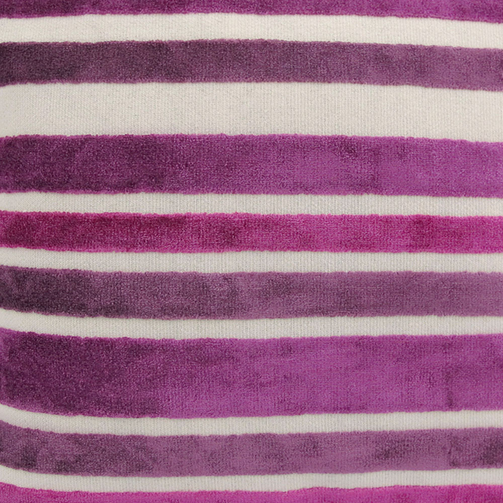 Intimates Chenille Stripe Aubergine Filled Cushion 43 x 43cm 2 Pack Image 2