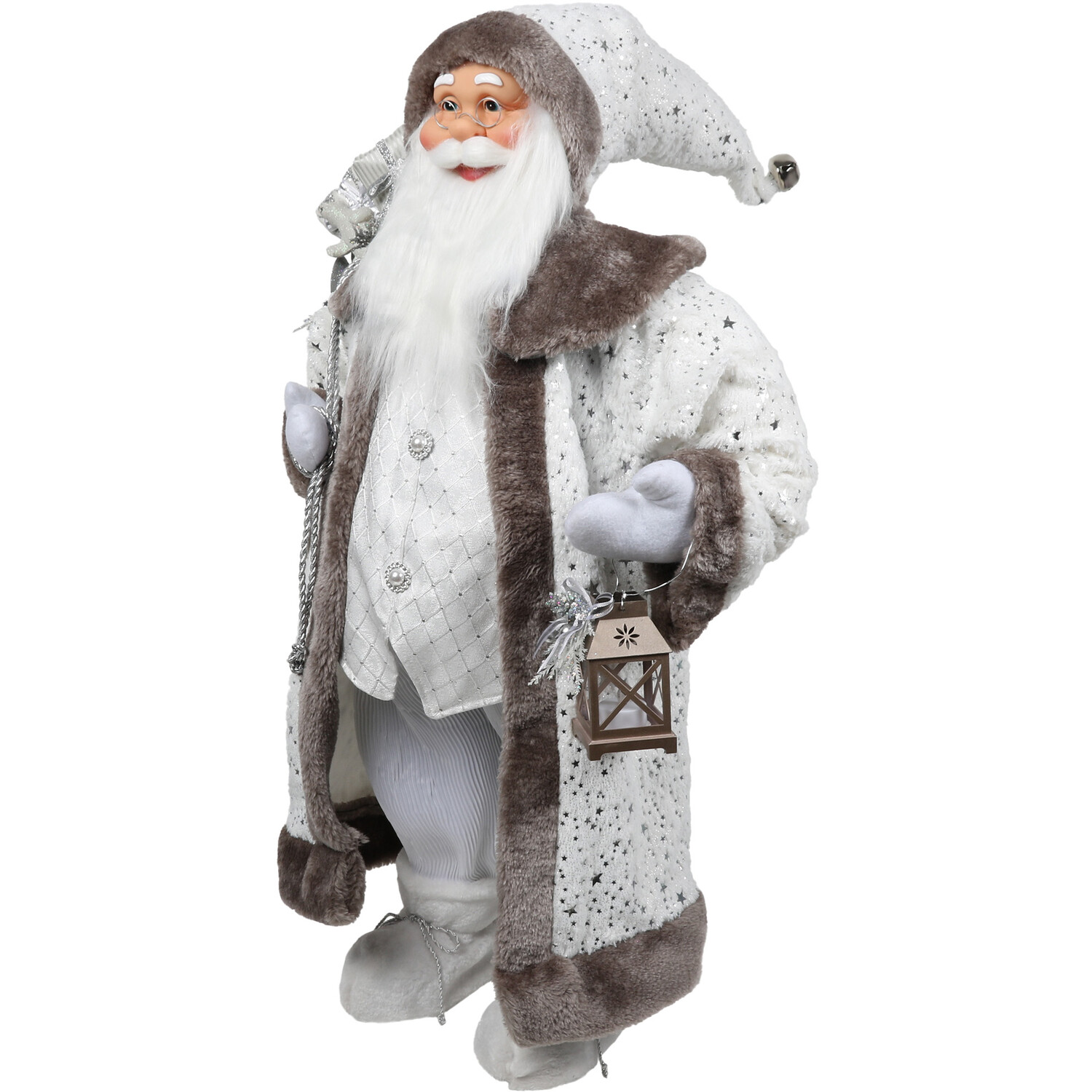 Large Scandi Standing Santa - White Image 2