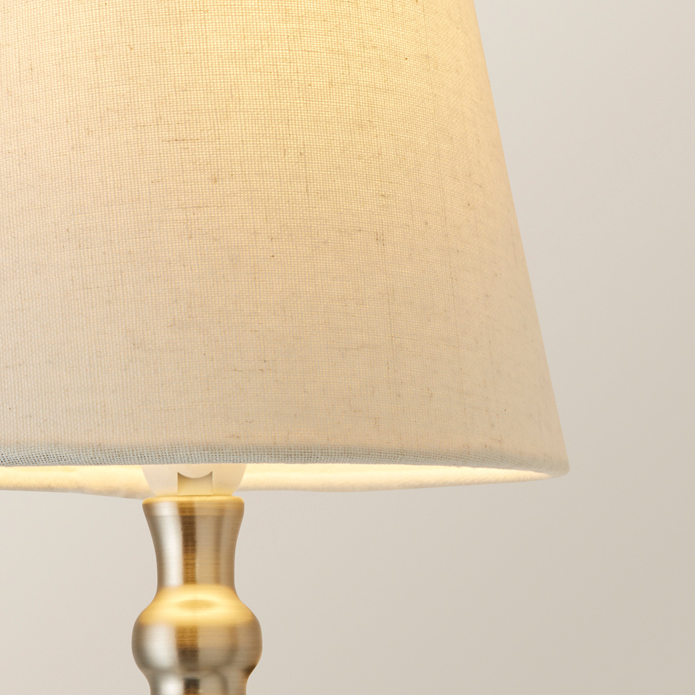 ValueLights Maggie Brushed Chrome Candlestick Wall Lights with Shade and Bulb 2 Pack Image 4