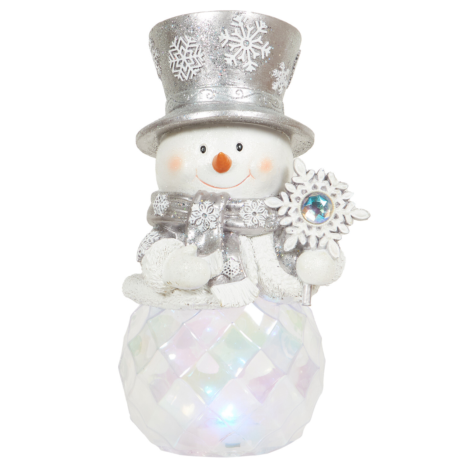 Colour Changing LED Snowman - Silver Image 2
