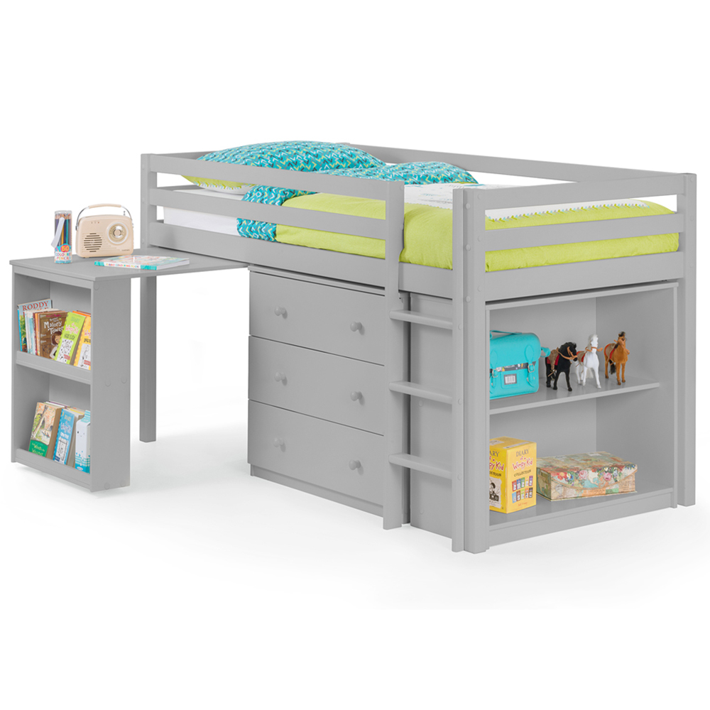 Julian Bowen Roxy Single Dove Grey Mid Sleeper Workstation Image 4