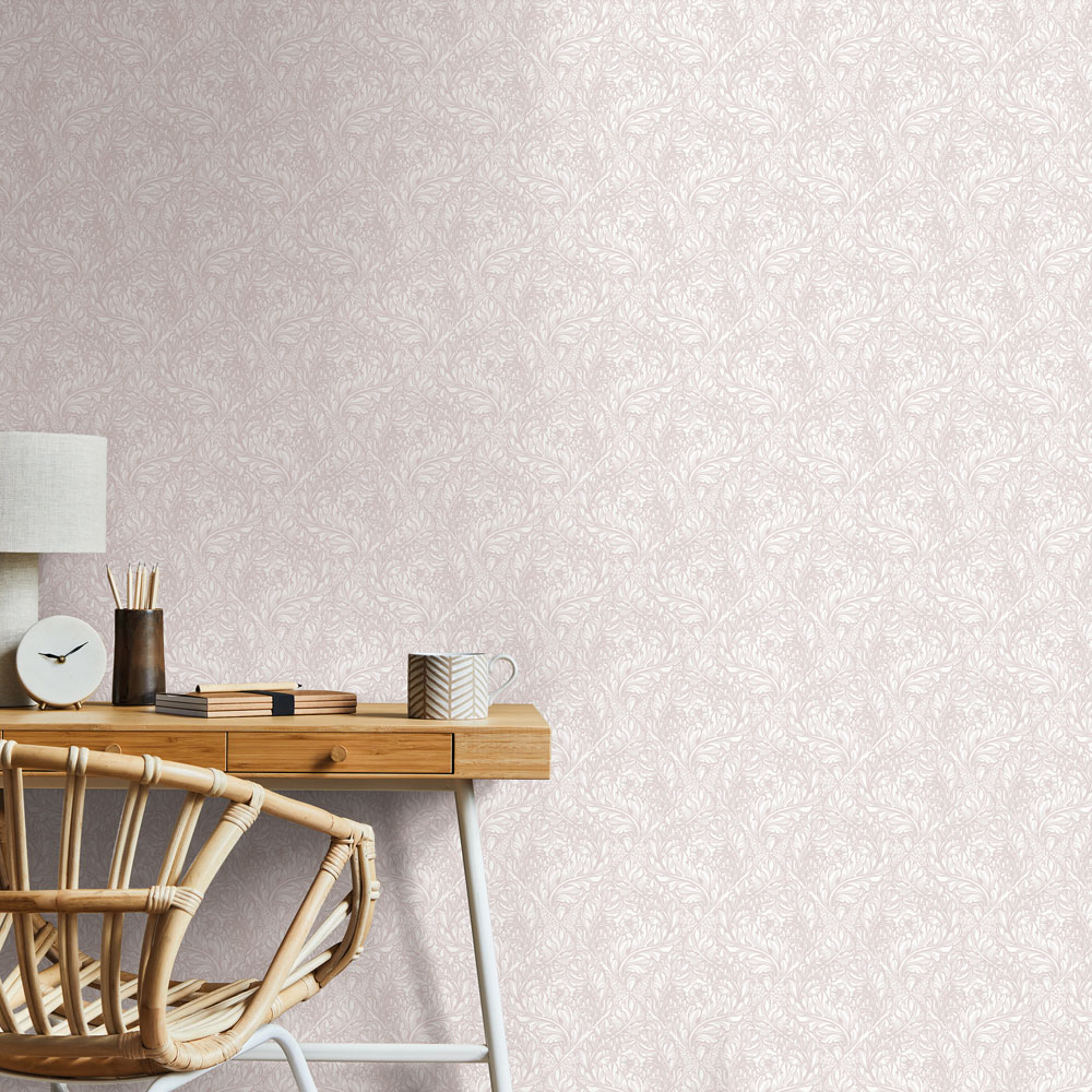 Galerie Llewelyn-Bowen Off The Wall Floral Pink Wallpaper Image 2