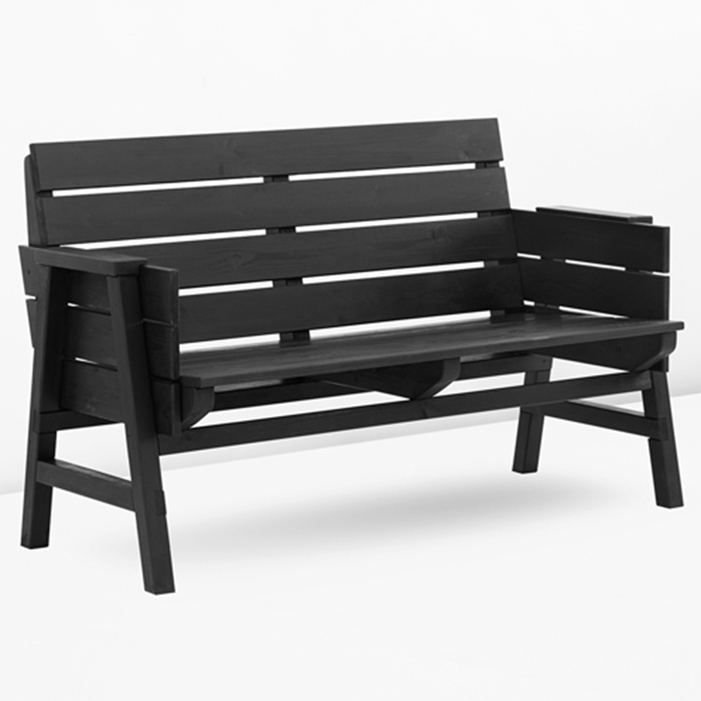 AMATA Usma 2 seater Black Lounge Bench Image 2
