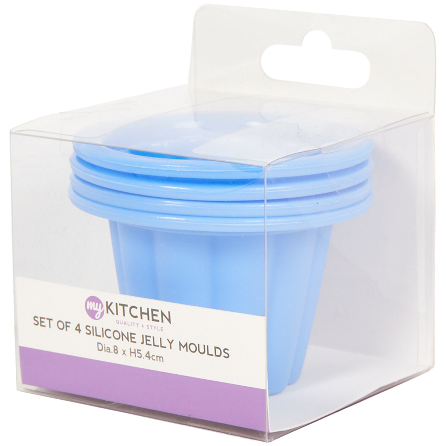 Set of 4 Silicone Jelly Moulds - Blue Image 2