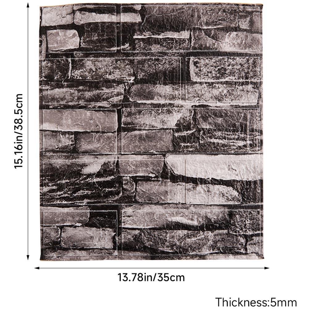 Living and Home 3D Brick Texture Brown Wall Sticker 15 Pack Image 8