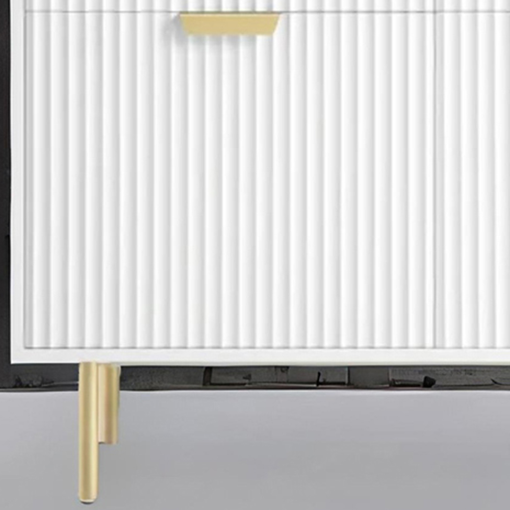 Kosy Koala 2 Door 2 Drawer White and Gold Side Cabinet Image 2