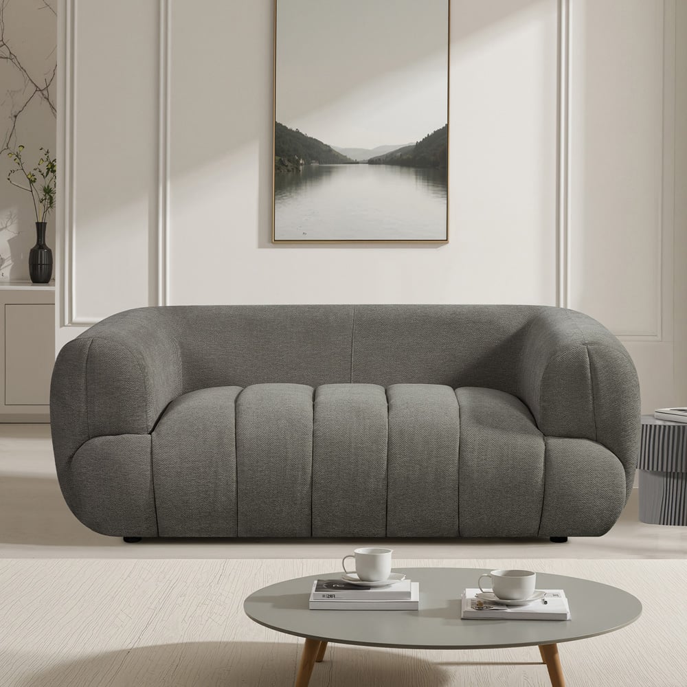 Artemis Home Claremont 2 Seater Charcoal Fabric Sofa Image 4