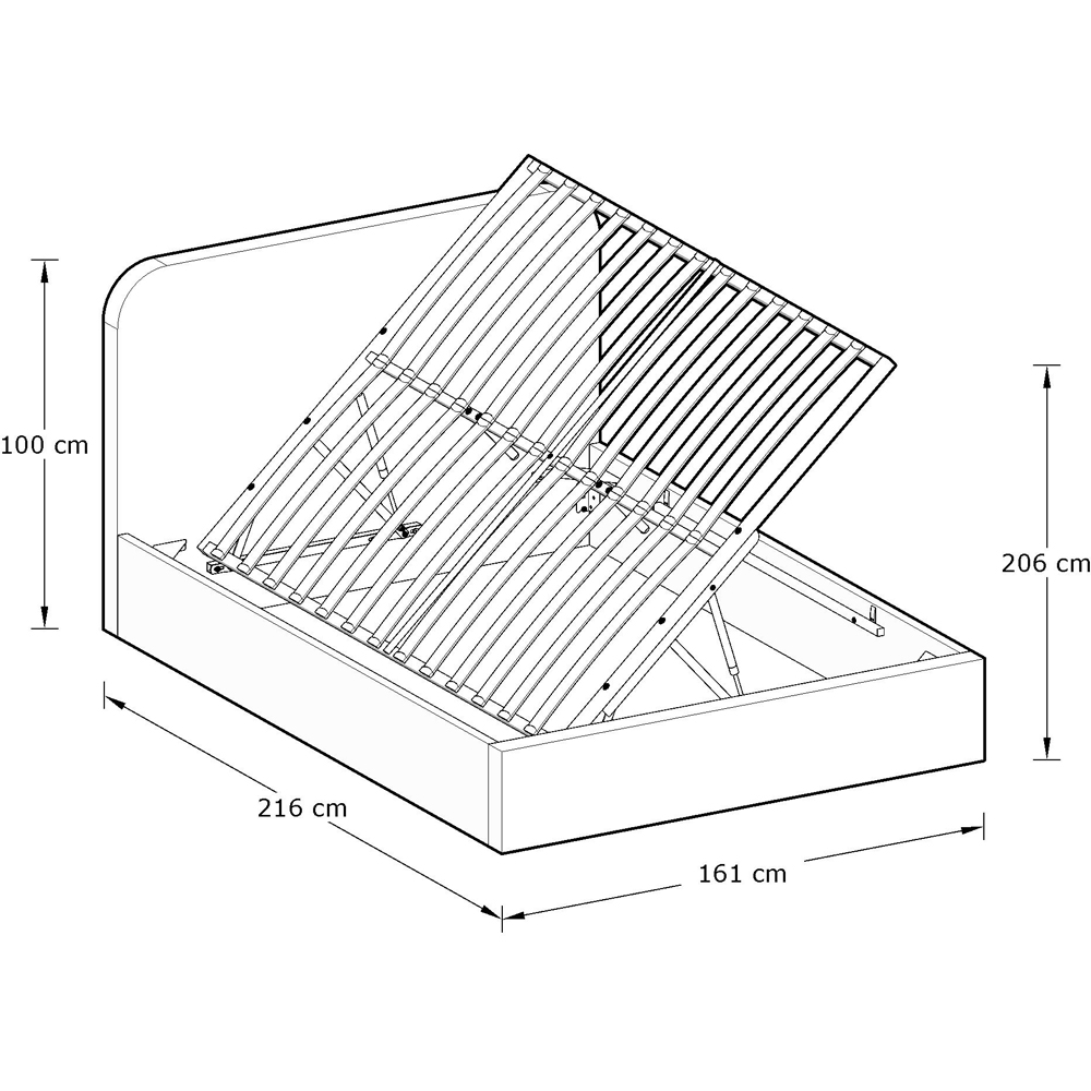 GFW Chiswick King Size Natural Ottoman Bed Image 7