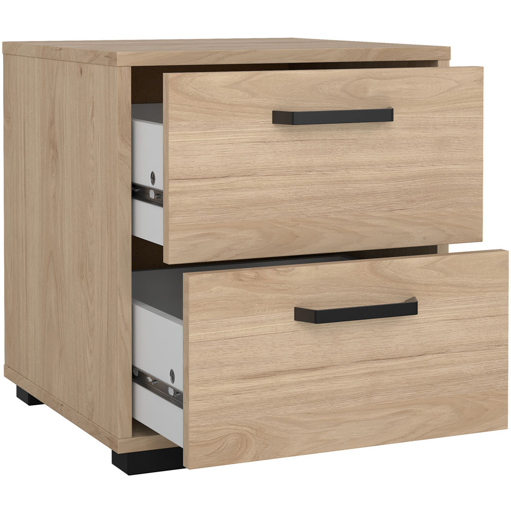 Florence Sofia 2 Drawer Jackson Hickory Nightstand Image 4