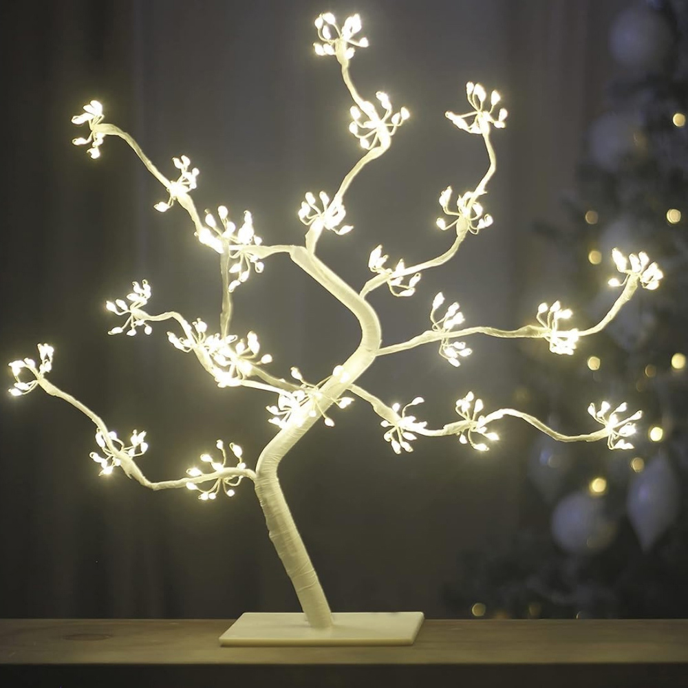 Marco Paul 264 Warm White LED Light Up Cherry Bonsai Tree Christmas Decoration 50cm Image 5