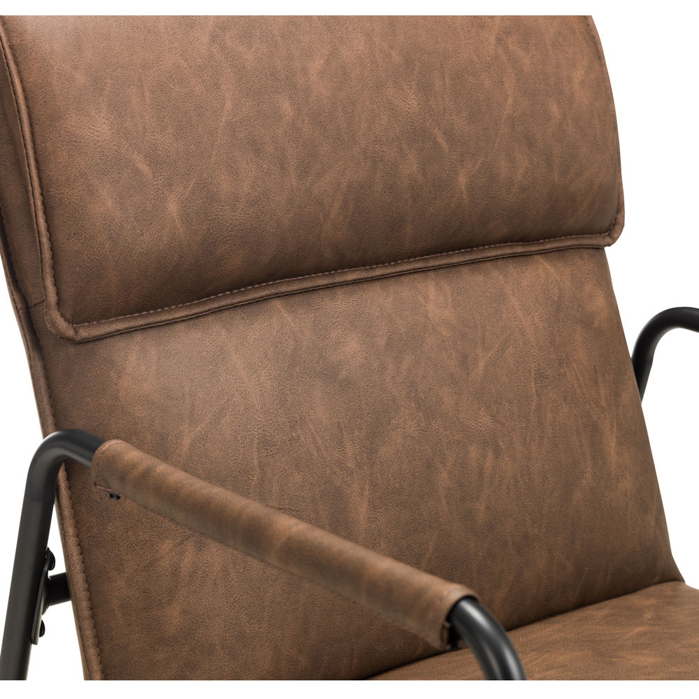 Julian Bowen Gramercy Brown and Black Faux Leather Chair Image 4