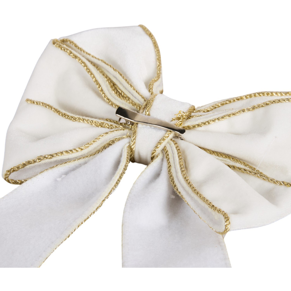 Bow Decoration Clip White Image 5