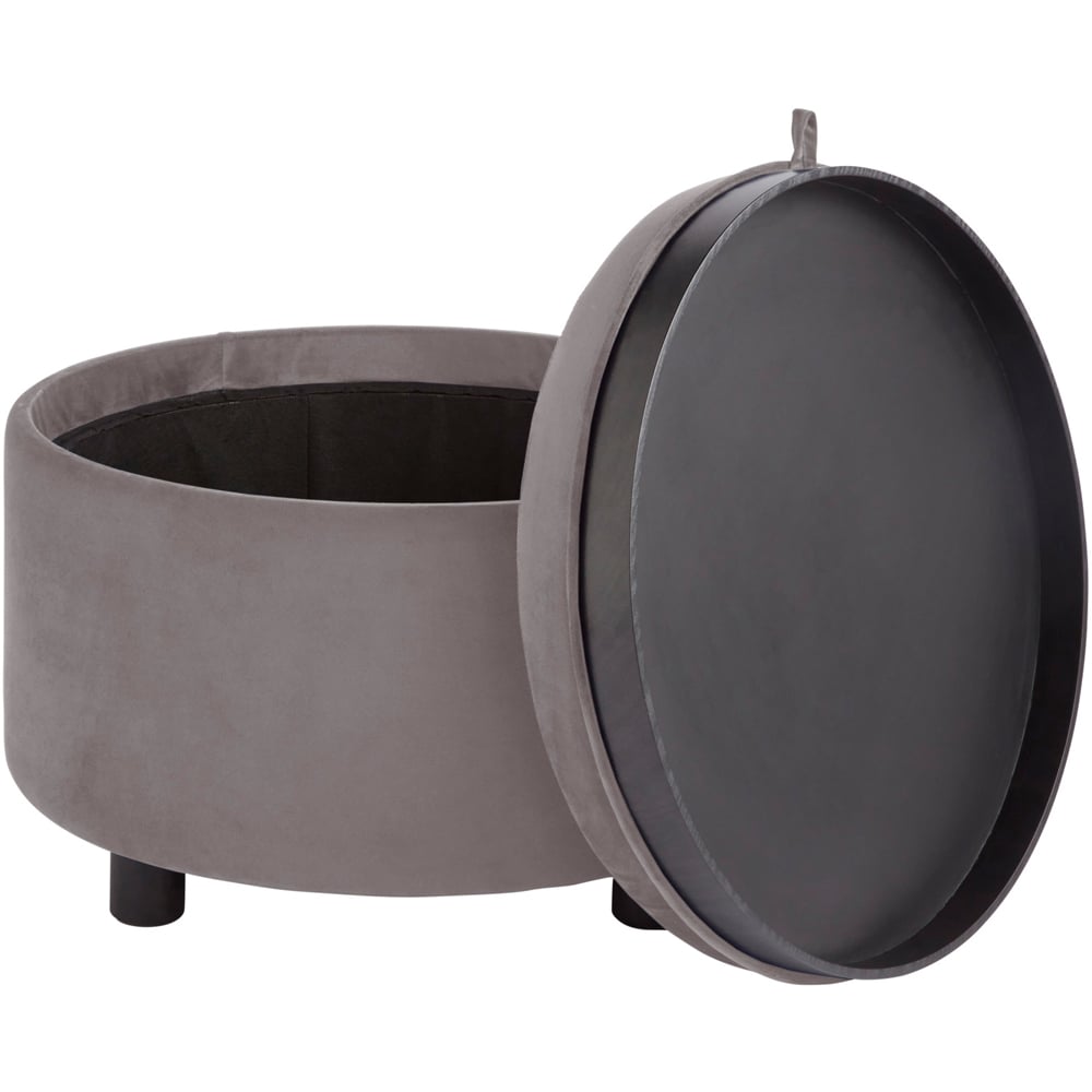GFW Leylani Grey Tray Table Storage Stool Image 4