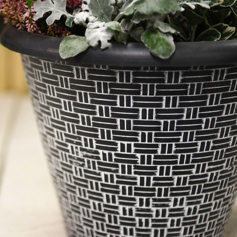 Garden Gear Weave Effect Planter 30.5cm 3 Pack Image 3