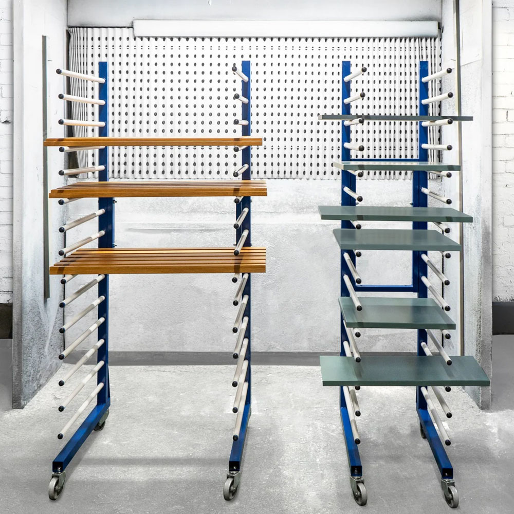 Monstershop Combi Spray Blue Drying Rack Trolley 3 Pack with 2 Connector Image 3
