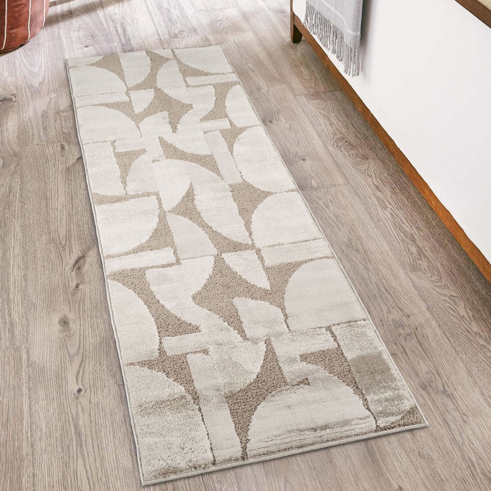 Desire Rugs Hamilton Mocha Abstract Motif Rug 60 x 220cm Image 2