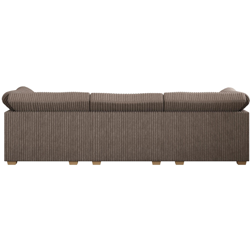 Nestle 5 Seater Late Plush Faux Fur Fixed Back U-Shape Sofa Image 5