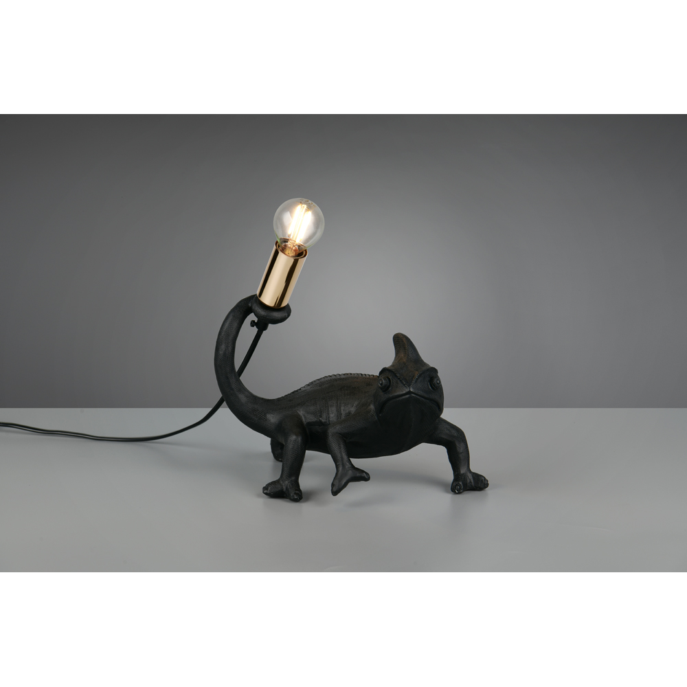 TRIO Crawly Chameleon Black Table Lamp Image 2
