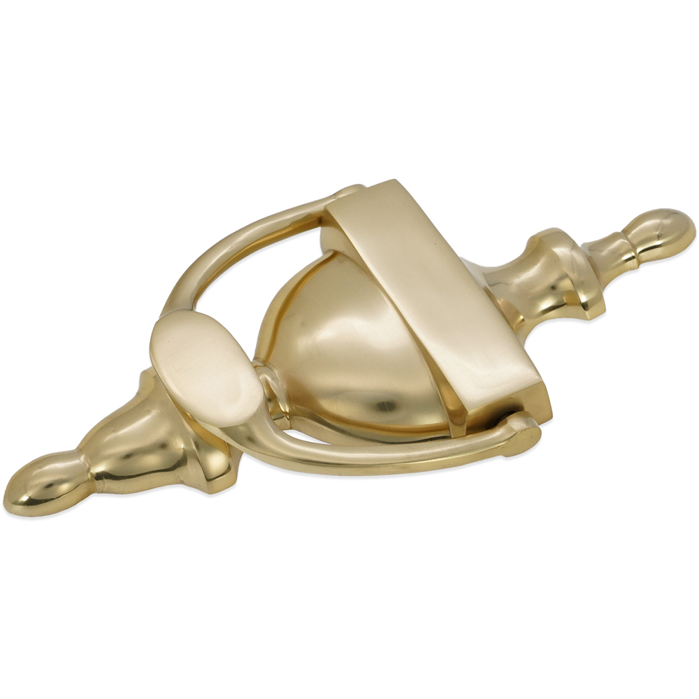 Spira Brass Polished Brass Victorian Large Door Knocker Image 3